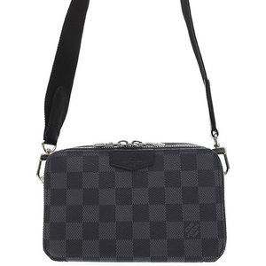 Louis Vuitton Damier Shoulder Wearable Graphite Alpha Black Bag Wallet